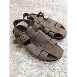 L.L‎ Bean Tan Leather Buckle Sandals Women's Size 6.5